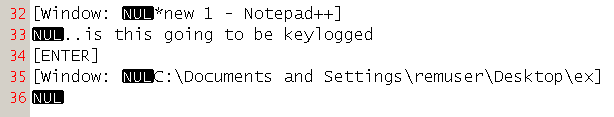 Key log